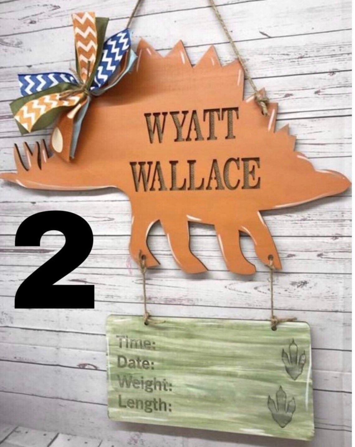 Dinosaur baby hospital door hanger Etsy