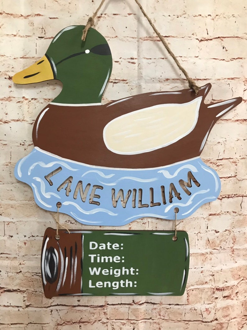 Duck baby hospital door hanger Etsy