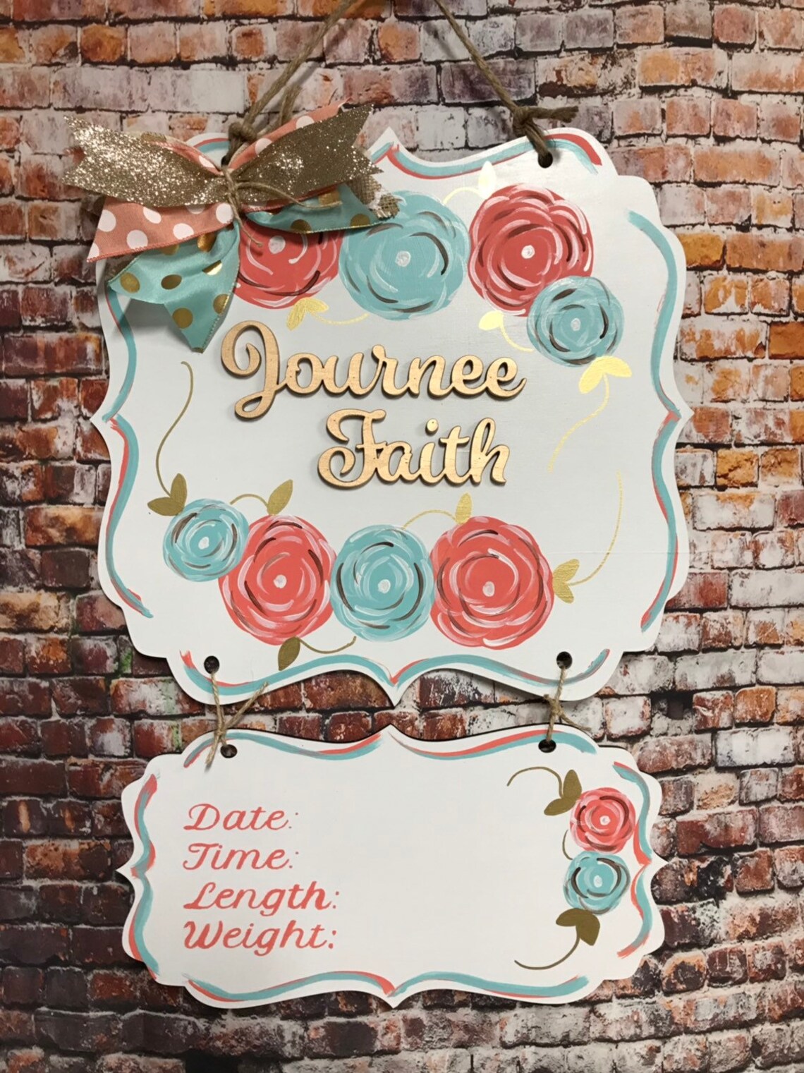 Baby Door Hanger Hospital Door Hanger Nursery Gift Ideas Etsy