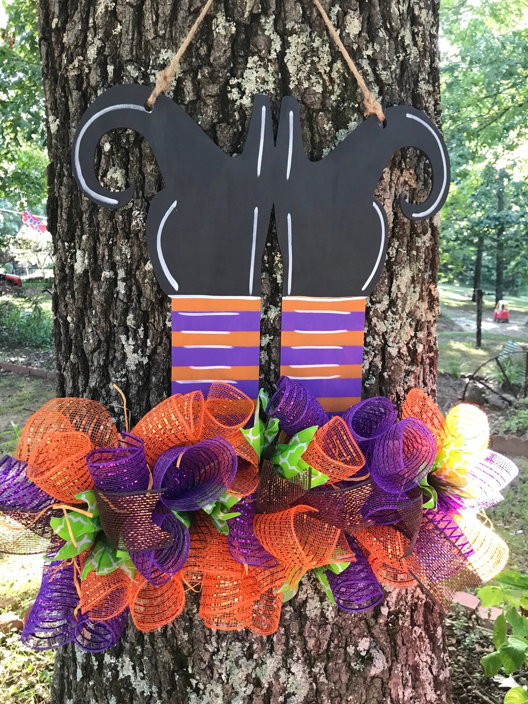 Witches Feet Halloween Trick or Treat Seasonal Decor Door Etsy