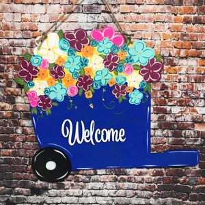 Wheelbarrow with flowers
