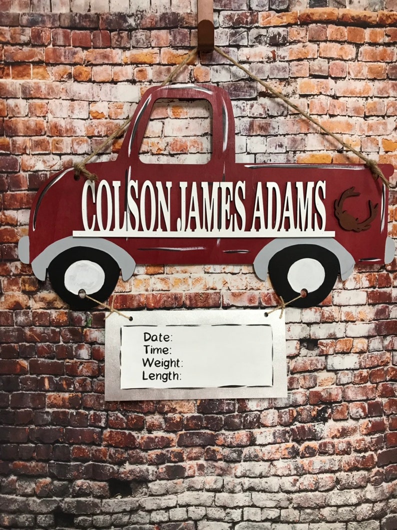 Truck with license plate | Etsy