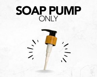 Bamboo Soap Pump Lid: Black or White Plastic Bottle Dispenser