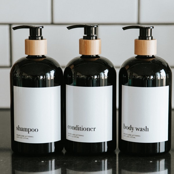 Shampoo Bottles Etsy