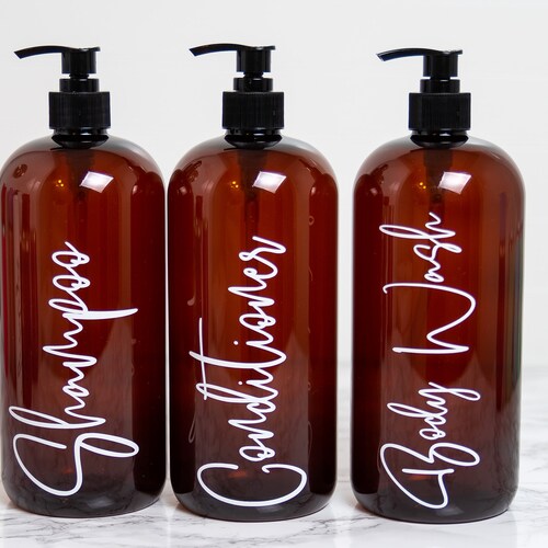 32 Oz Shampoo Bottles With Pump Shower Bottles Refillable Etsy