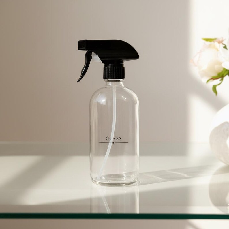 Engraved Glass Soap Dispenser Set: Refillable Eco-Friendly Bottles image 5