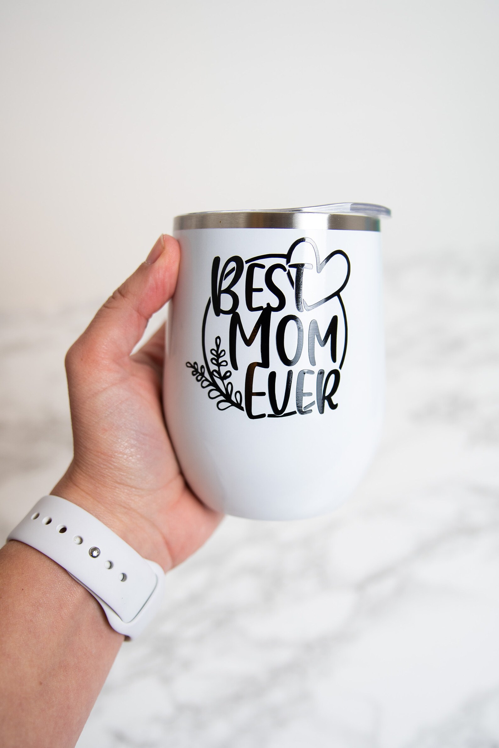 Best Mom Ever Stemless Wine Glass Tumbler Mom Gift From Etsy