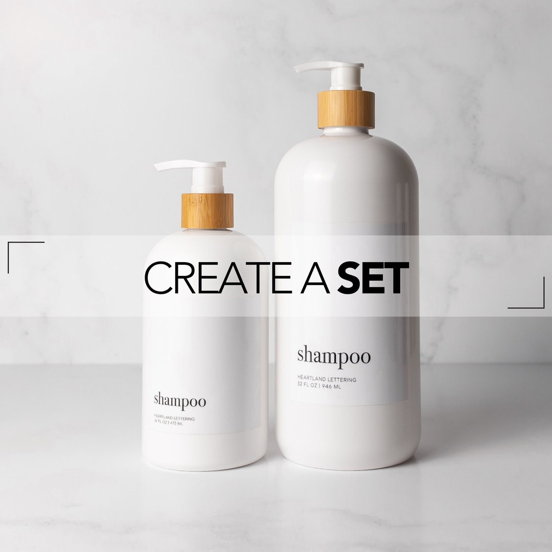Refillable Luxury Shampoo, Conditioner, Body Wash, Face Wash, Lotion, Soap Dispenser Bottle