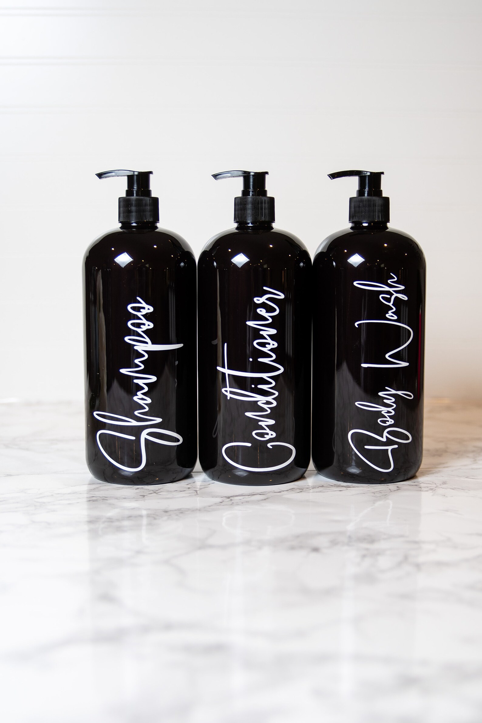 Black Shampoo and Conditioner Bottles Shampoo Bottles With Etsy
