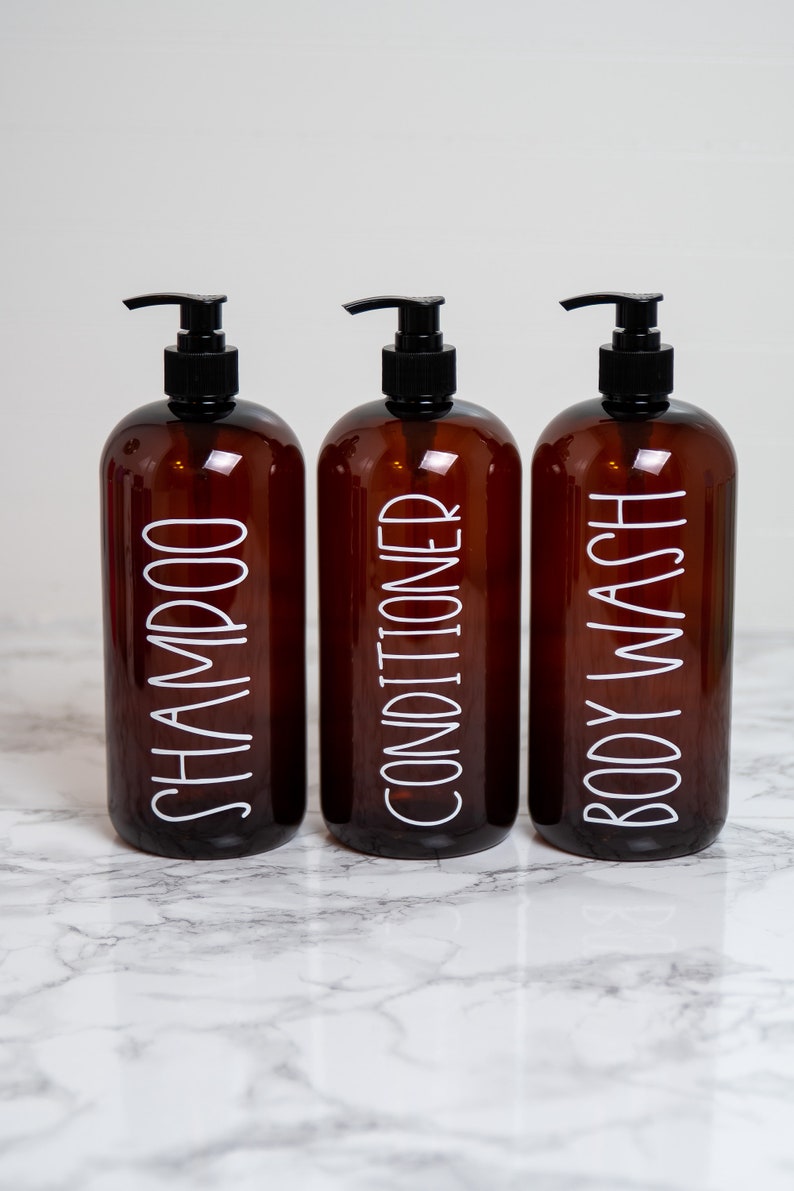 32 Oz Large Shampoo Bottle Shampoo and Conditioner Plastic Etsy