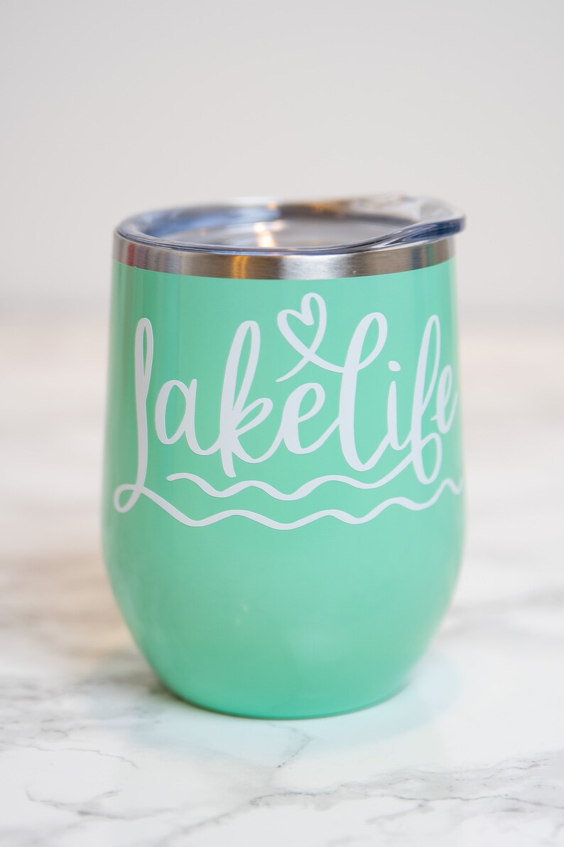 Lake Life Wine Tumbler Lake Tumbler Cups Lake Gift Ideas Etsy
