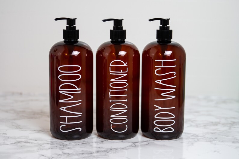 32 Oz Large Shampoo Bottle Shampoo and Conditioner Plastic Etsy