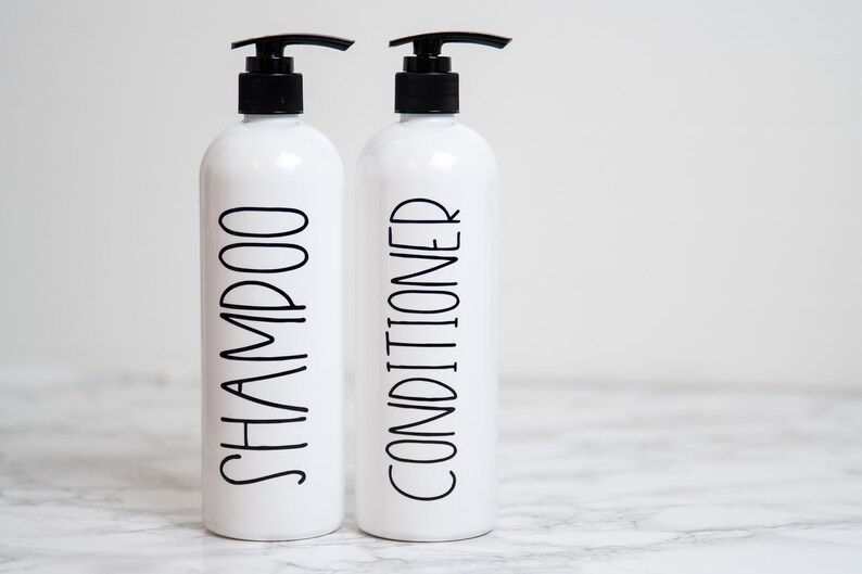 Shampoo and Conditioner Dispenser Modern Bathroom Storage Etsy