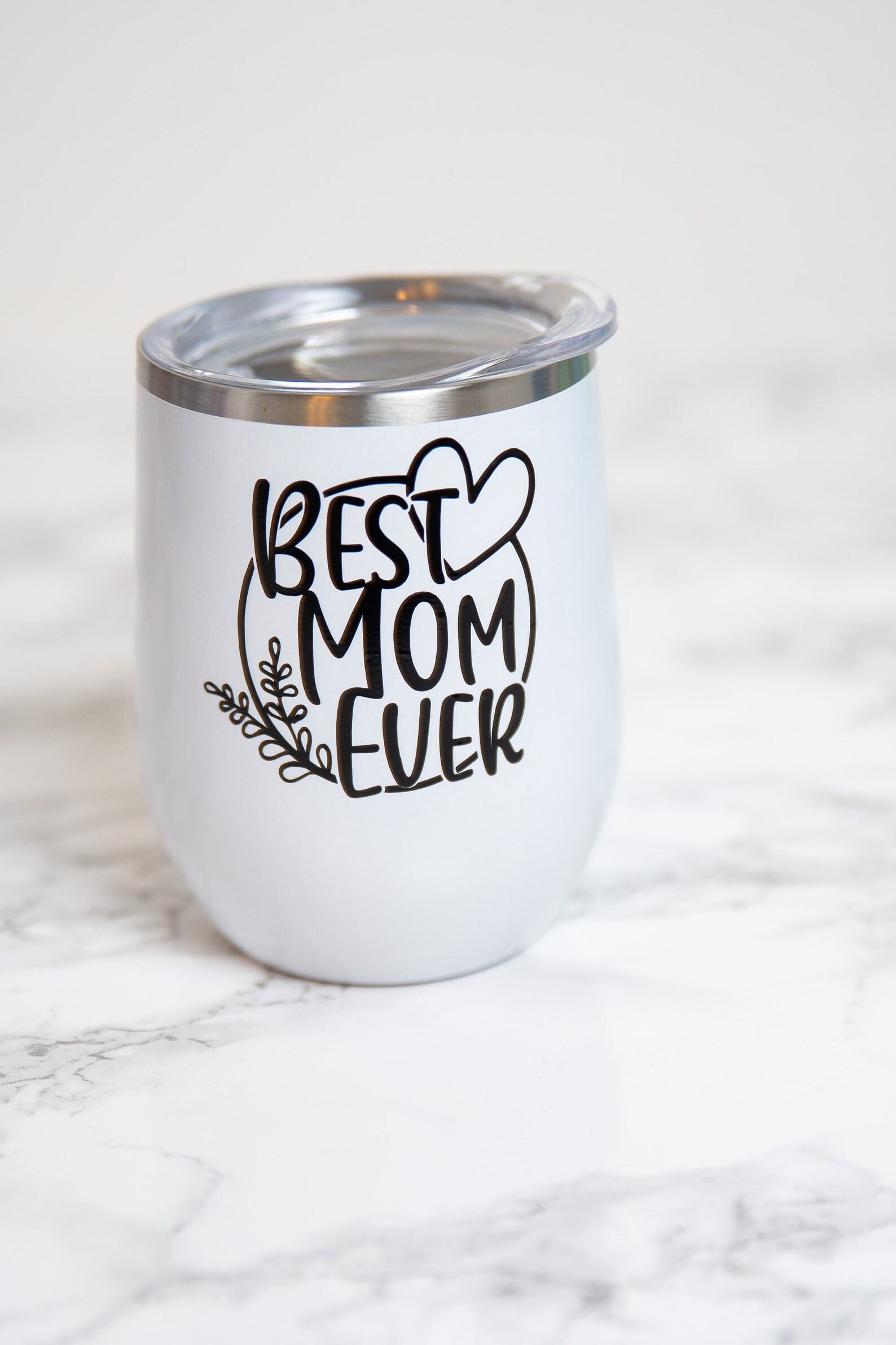 Best Mom Ever Stemless Wine Glass Tumbler Mom Gift From Etsy