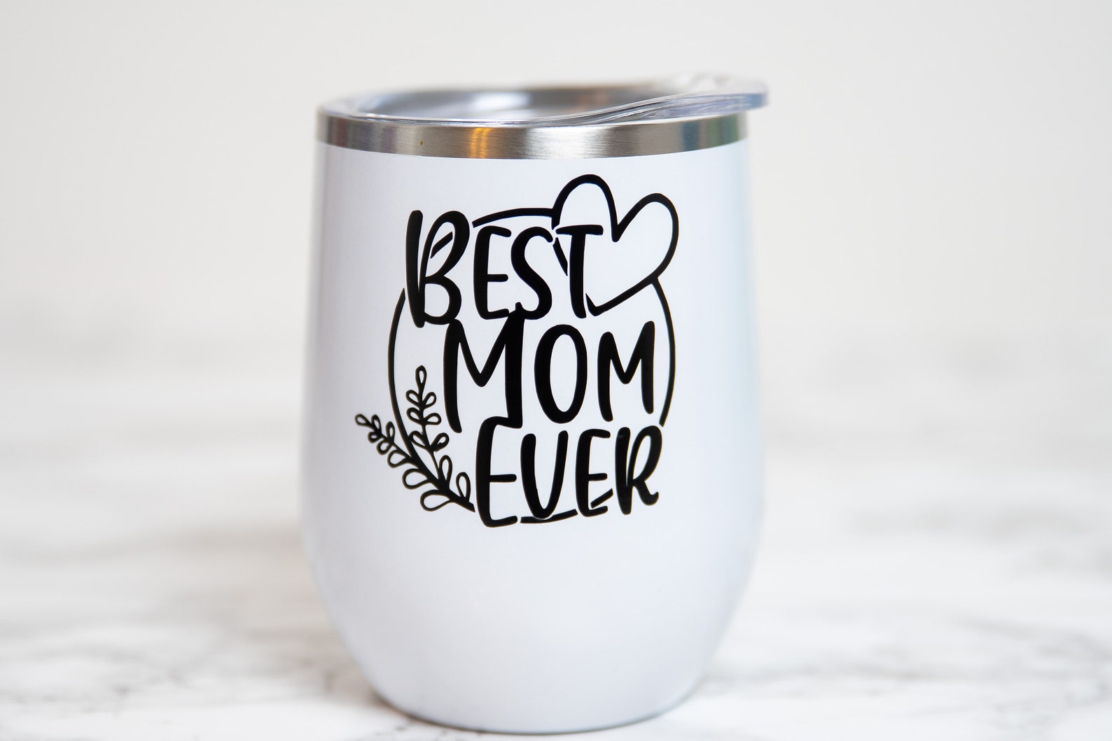Best Mom Ever Stemless Wine Glass Tumbler Mom Gift From Etsy