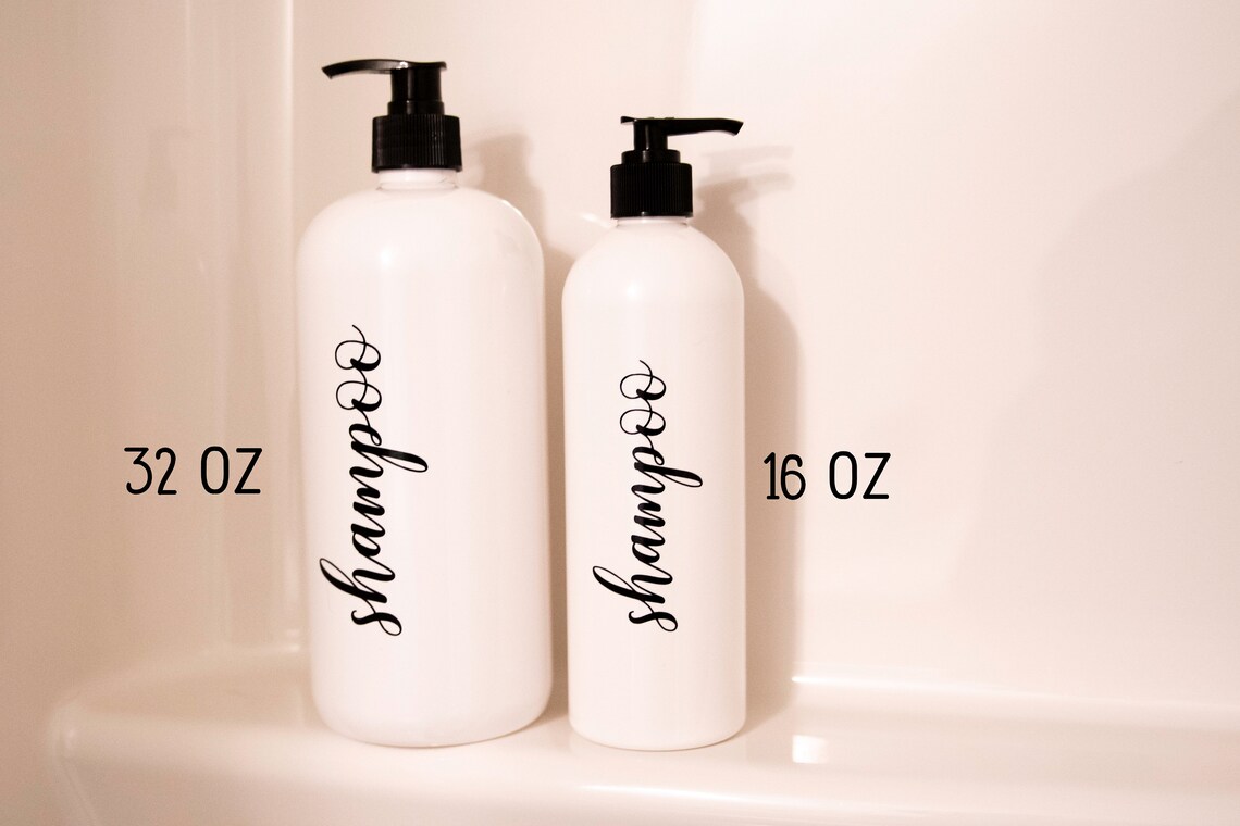 Large Shampoo Bottles 32 Oz Shampoo Bottles for Shower Guest Etsy