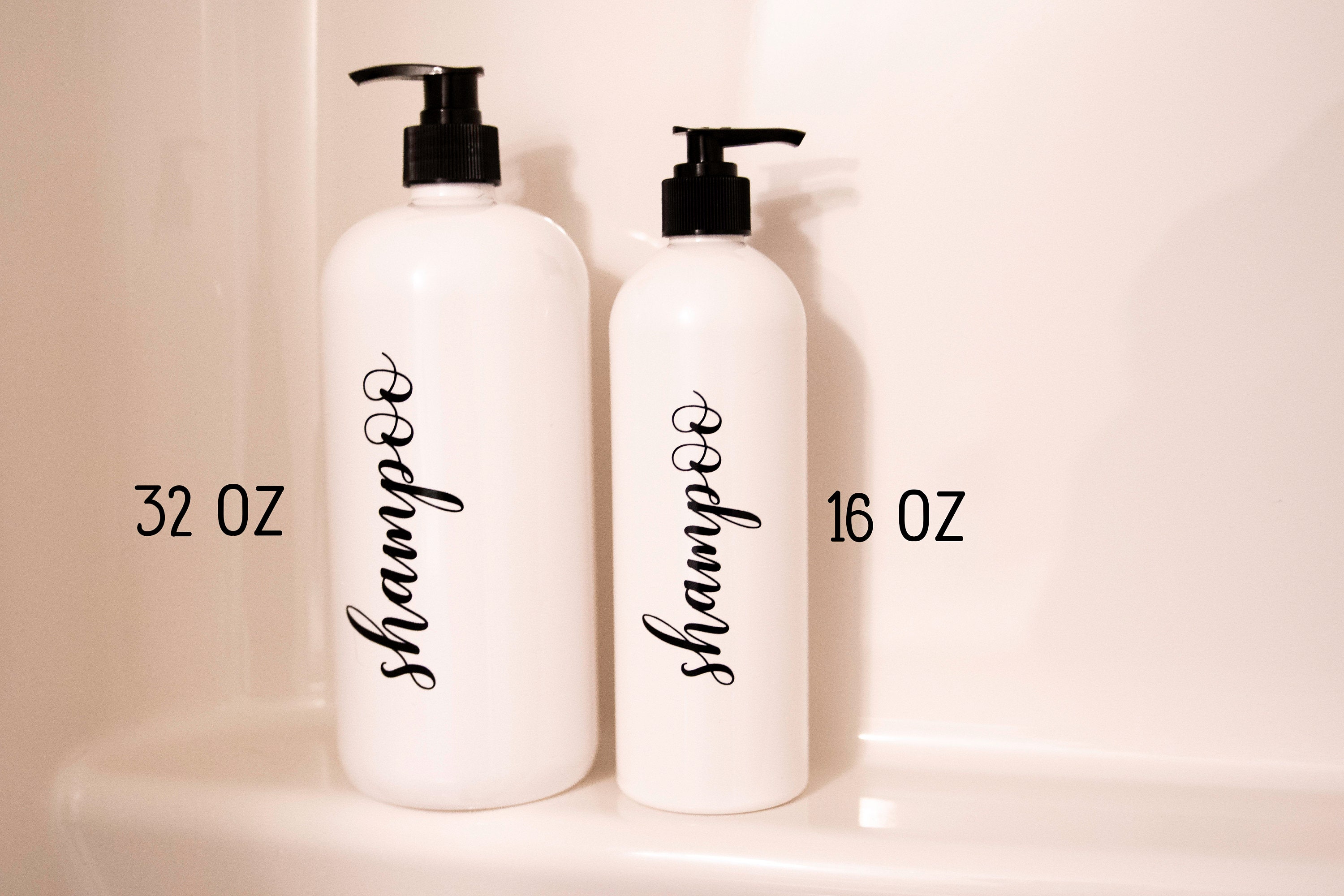 32 Oz Shampoo Bottle, Large Shampoo Bottles, Bathroom Shower Decor