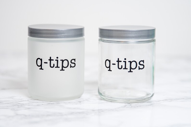 Farmhouse Bathroom Storage Qtip Jar for Bathroom Cotton Ball Etsy