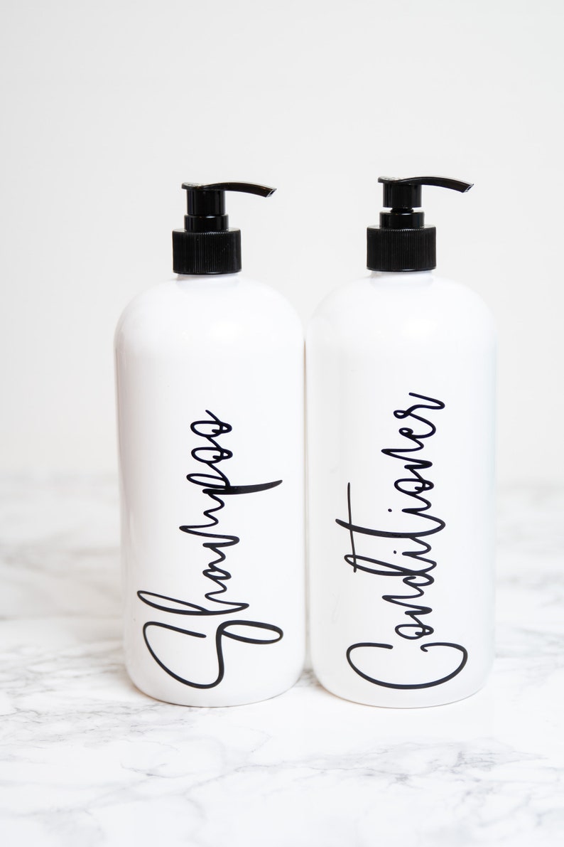Shampoo Bottle 32 Oz Custom Dispenser Shower Dispenser Set Etsy