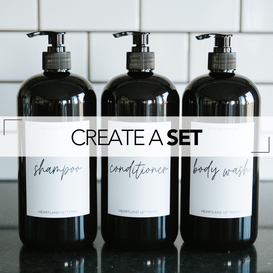 Single Black Shampoo, Conditioner, Face Wash, Body Wash, Hand Soap or