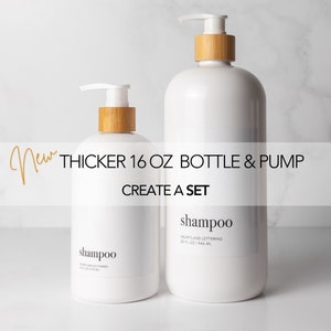 Minimalist White Refillable Dispenser: Bamboo Pump Bathroom Decor