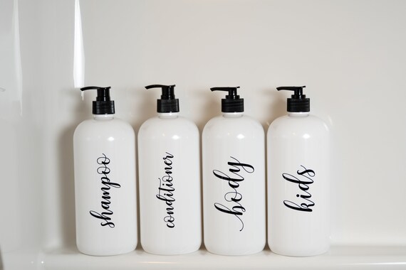 Large Shampoo Bottles 32 Oz Shampoo Bottles For Shower Guest Etsy
