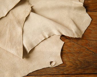 Beige Goat Suede Leather – Soft & Supple Genuine Goatskin for Shoes, Bags, Clothing, Upholstery  Craft Projects – 5-6 SQFT