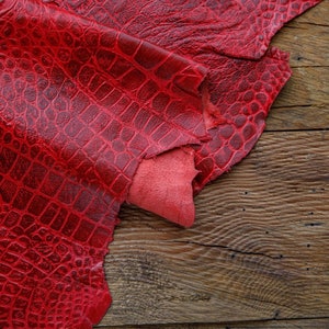 Crocodile Embossed Veg Tanned Wax Leather Hides,Totes,Purses,Apparel,Veg Tan Leather