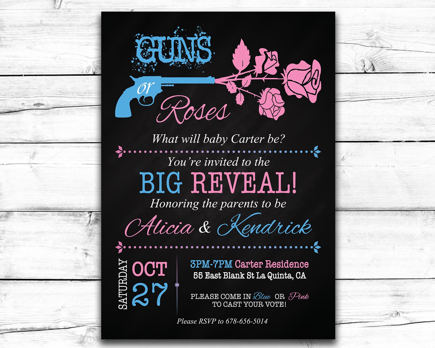 Free Printable Blank Gender Reveal Invitations