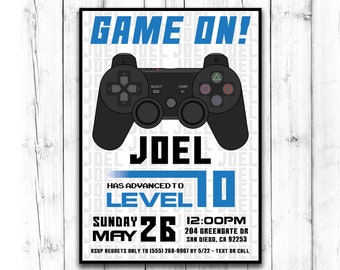 Level up Birthday Invitation - Etsy