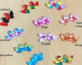 Mini Resin Butterfly Cabochons, Craft Supplies (9x10mm) B306