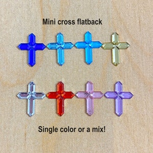 Mini cross, crucifix, small cross, acrylic cross, baptism cross, confirmation,  13*15 mm, craft supplies, spiritual & religion, C11