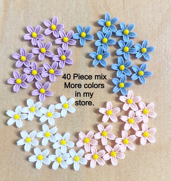 Flatback Mini Resin Flowers, Tiny Flowers Crafts