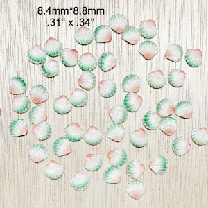 Tiny sea shell cabochon, mini sea shell, flat back, resin sea shell, translucent, ready to ship, 15, 25, or 50 pieces