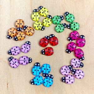Mini ladybug, ladybug flat back, ladybug cabochon, 1/2&#39;&#39; long, plastic, 9*13mm, scrapbooking, bugs and insects, 20, 40, or 100, mix, B51