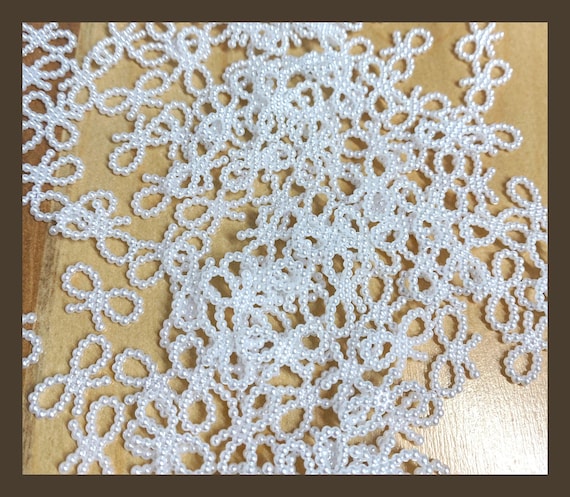White Pearl Bows, Scrapbooking Cabochons (30 or 50 Pieces)