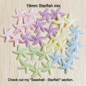 Starfish cabochon, 15 or a mix, starfish flat back, resin, READY TO SHIP,  scrapbooking, 19mm, ST24