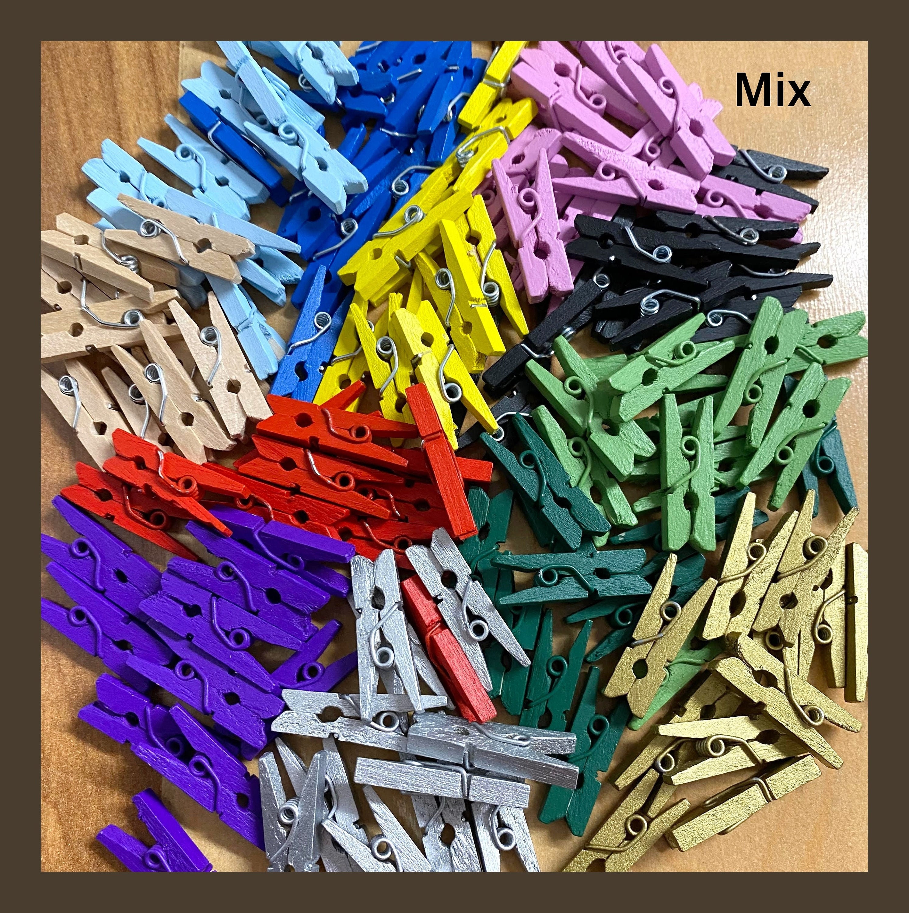 100-Pack Minipins | Miniature-Sized Rustic Wooden Clothespins for  Scrapbooking, Crafts, Decoratng and Organizing