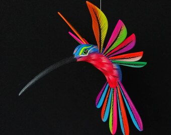 Mexican Wood Carving Hummingbird Alebrije Oaxacan Wooden Figurine Assembled Mexican Wood Carving Hummingbird Alebrije Oaxacan Wooden Figurine Assembled