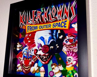 Killer Klowns from Outer Space 3-D 8x8 Shadowbox Art with figure
