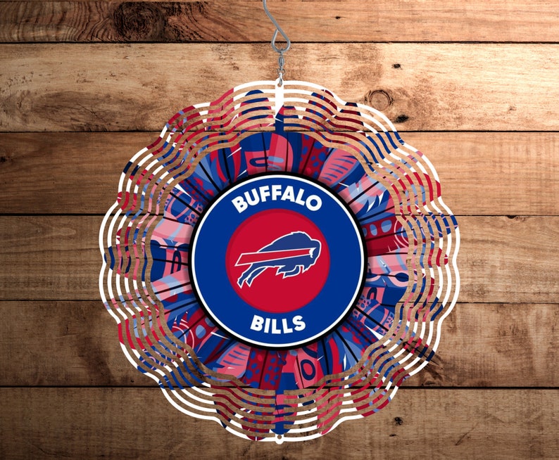 Dynamic Buffalo Bills 10 Inch Metal Wind Spinner Show Your Etsy