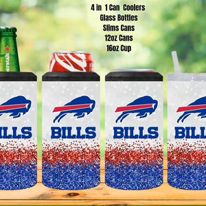 4-in-1 Metal Can Cooler: 16 oz Insulated Drinkware for Sports Fans