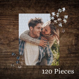 Personalized Photo Puzzle - 120-Piece Custom Romantic Gift for Couples