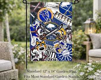 Buffalo Hockey Garden Flag – Western New York Sports Decor 12x18
