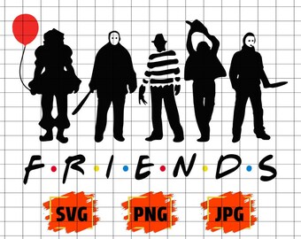 Friends Halloween Svg Etsy