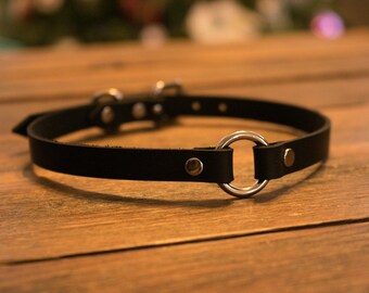 etsy leather collar