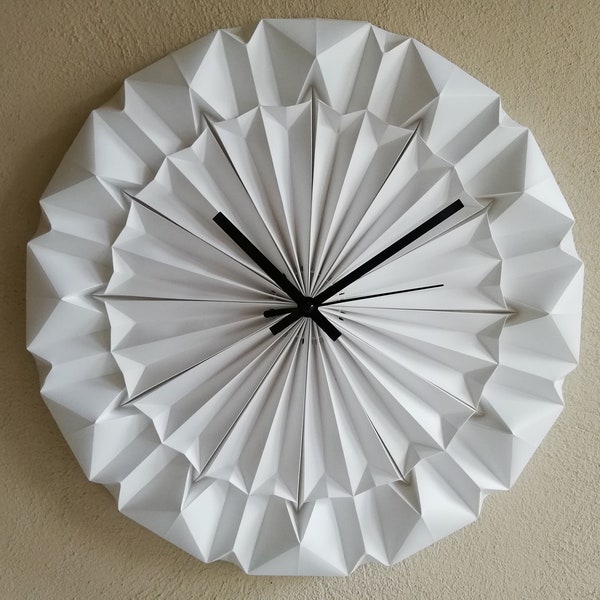 Lightplay Origami Wanduhr - weiß