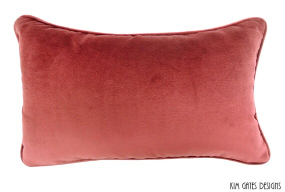 One 12x20 Red Burgundy Velvet Pillow Cover Burgundy Lumbar Etsy