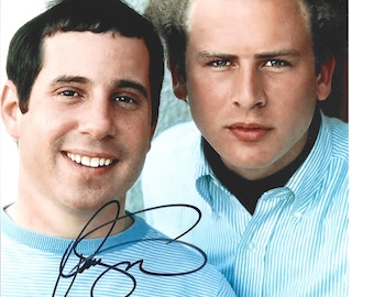 The Great Musical Duo Paul Simon and Art Garfunkel Nice Signed B&W Photograph