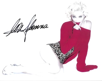 マドンナ madonna 直筆 サイン 入り キスマーク レコード 歌手 洋画 Madonna Signed Autographed 8x12 Inch Photo + COA - Etsy